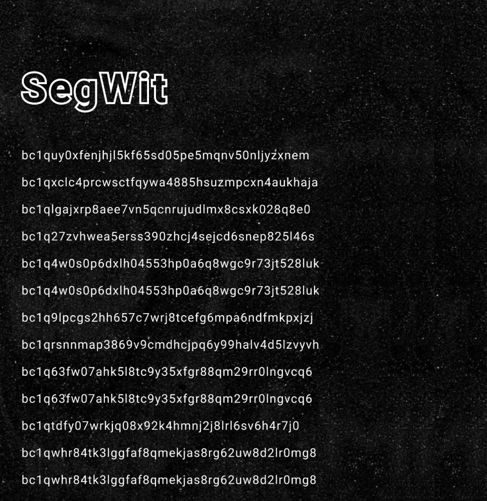 SegWit example address