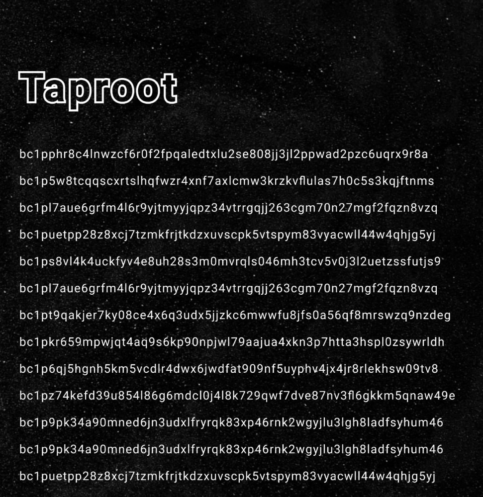 taproot example address